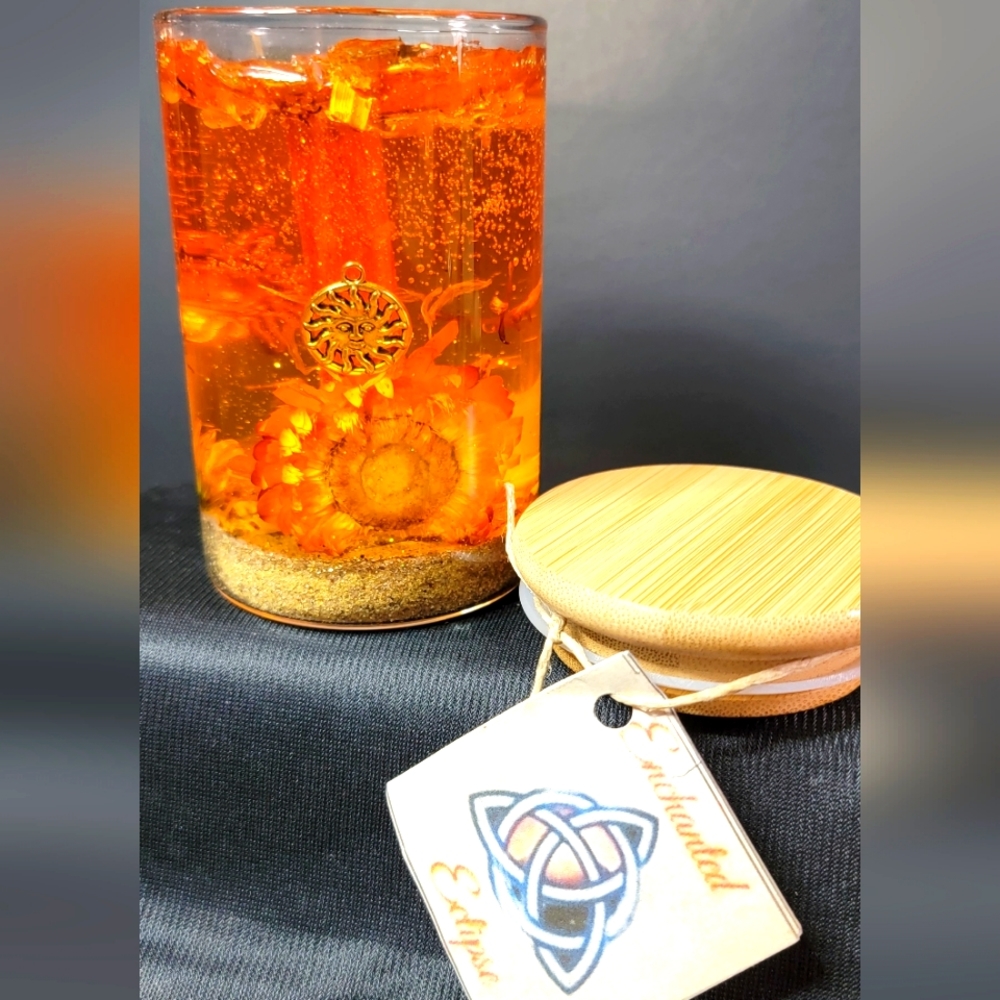 Father son flower gel candle 8oz.